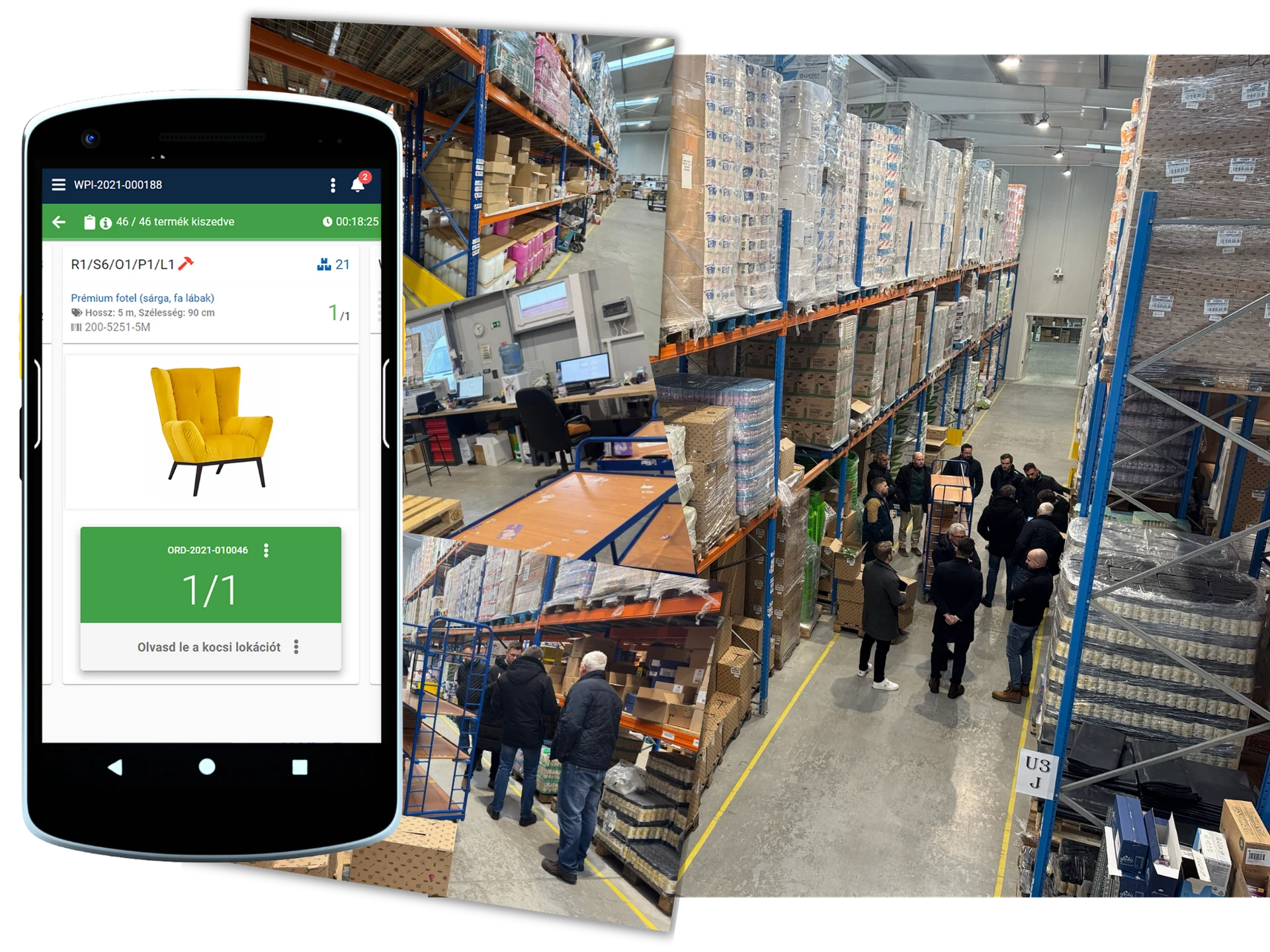 Vonalkódos raktári kiszedés mobileszközzel